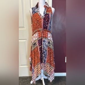Francesca's Dina be Maxi hobo gypsie, hippie dress L